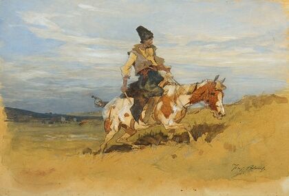 Cossack on horseback (1877)
