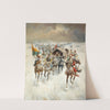 Cossack Train in a Winter Landscape by Adolf Baumgartner-Stoiloff