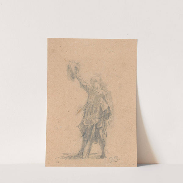 Cossack with a cap in his hand, study of a figure for the painting “The Lisowczycy camp” (1872) by Jozef Brandt