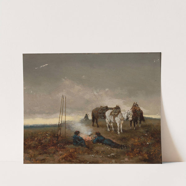 Cossacks keeping watch by Tadeusz Rybkowski