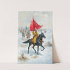 Cossacks on Horseback Bearing a Standard in a Winter Landscape by Adolf Baumgartner-Stoiloff