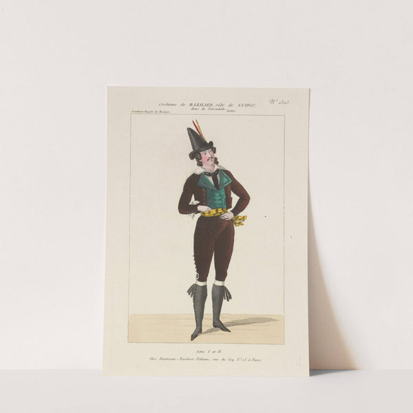 Costume de Mazilier, rôle de Luidgi, dans La tarentule, ballet, Académie royale de musique, actes I et II (1839) by Martinet-Hautecoeur