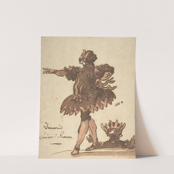 Costume Design for a Demon (Señor Remon), for a performance held during the celebration of the wedding of Marie-Louise de Bourbon with Archduke Léopold de Habsbourg-Lorraine by Charles de La Traverse