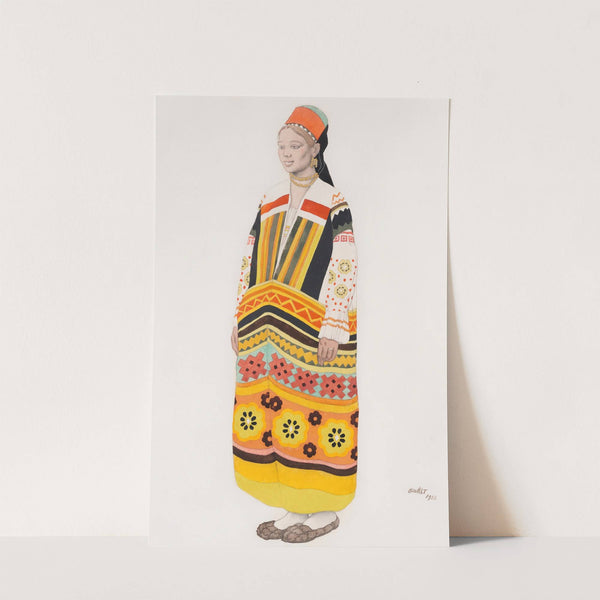 Costume design for a Young Peasant Girl by Léon Bakst