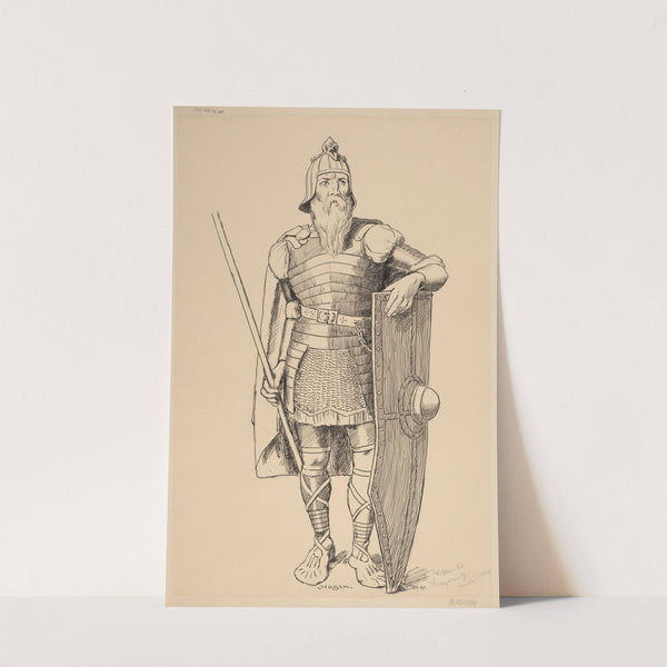 Costume Design for Hagen (1897) by Hans Thoma