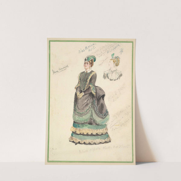 Costume Design for 'Miss Merriam' Act I by Percy Anderson