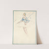 Costume Design for 'Seventh Ballet Girl' (Short White and Blue Striped Dress) by Percy Anderson