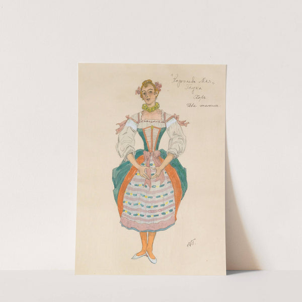 Costume Design For The May Queen IV by Alexander Yakovlevich Golovin