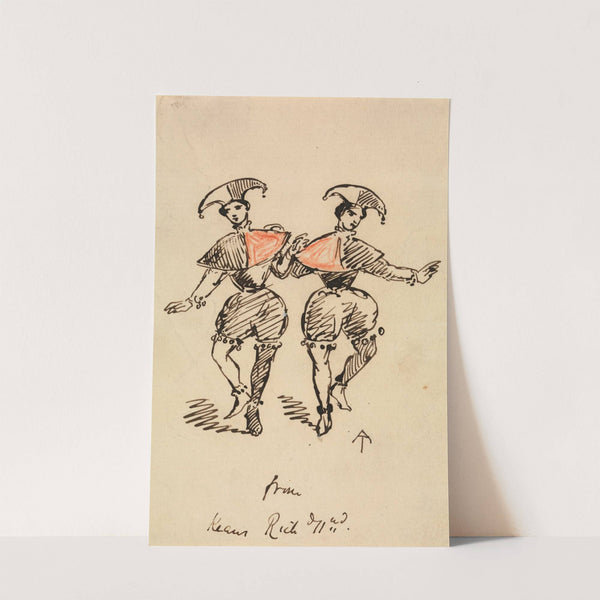 Costume Design for two Morris Dancers by Alfred Thompson