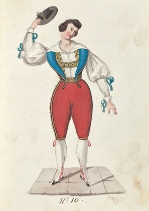 Costume designs for the ballet La Pastorella Svizzera Pl.10 — size preview