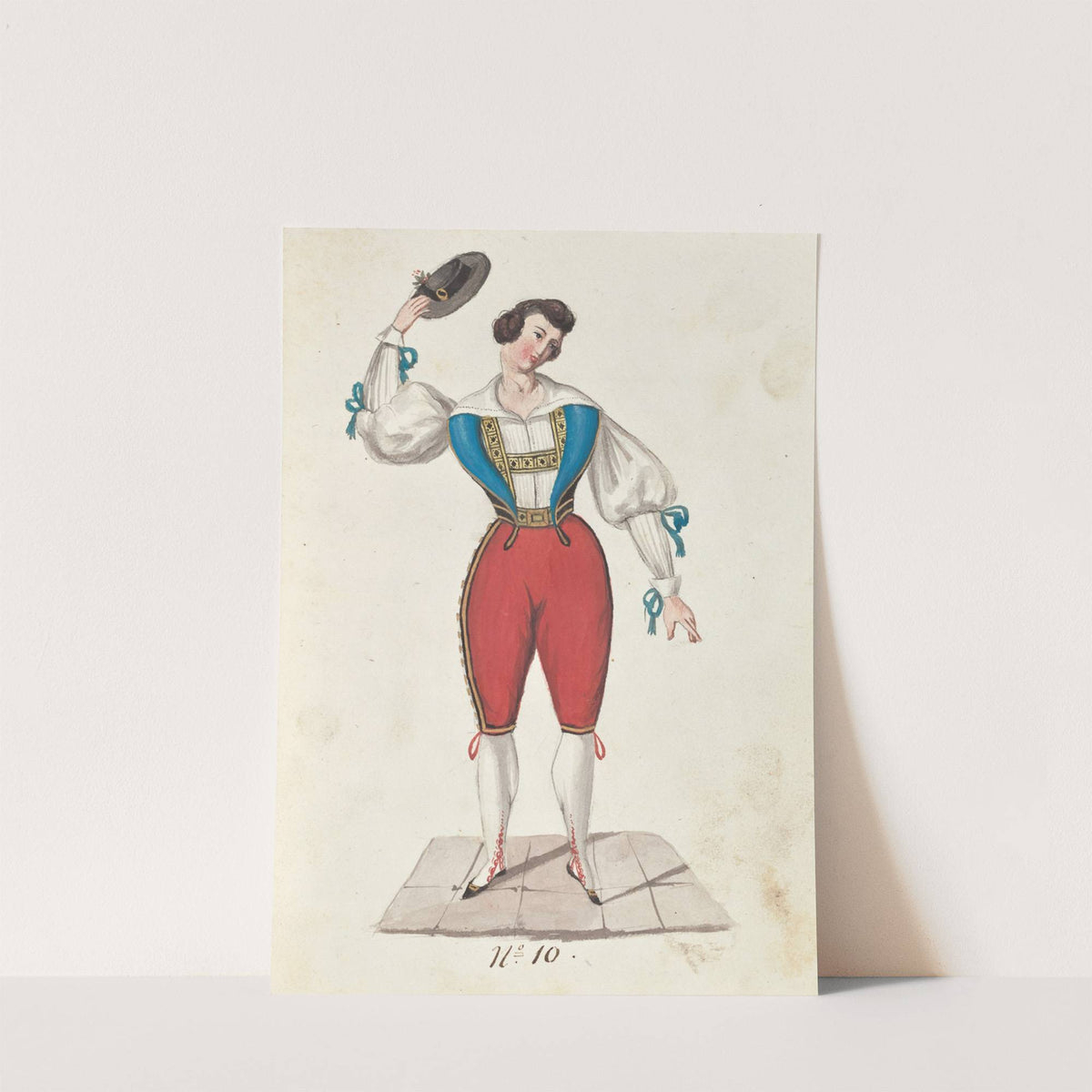 Costume designs for the ballet La Pastorella Svizzera Pl.10 by Vincenzo Battistini
