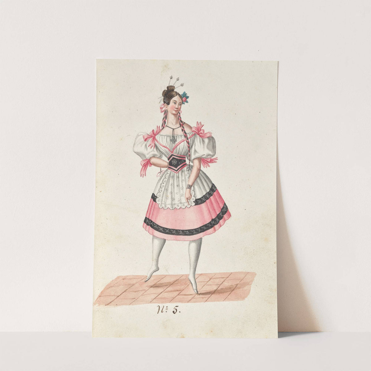 Costume designs for the ballet La Pastorella Svizzera Pl.5 by Vincenzo Battistini