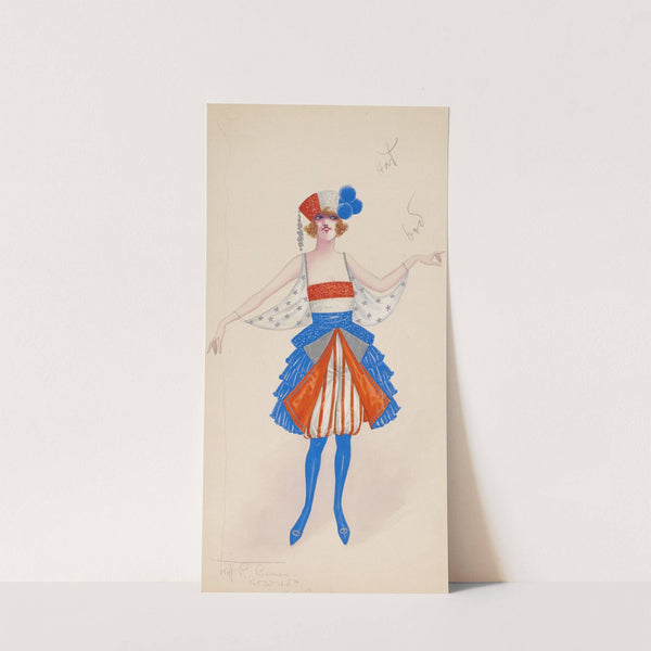 Costume for girls in red, white, and blue (1922) by Will R. Barnes