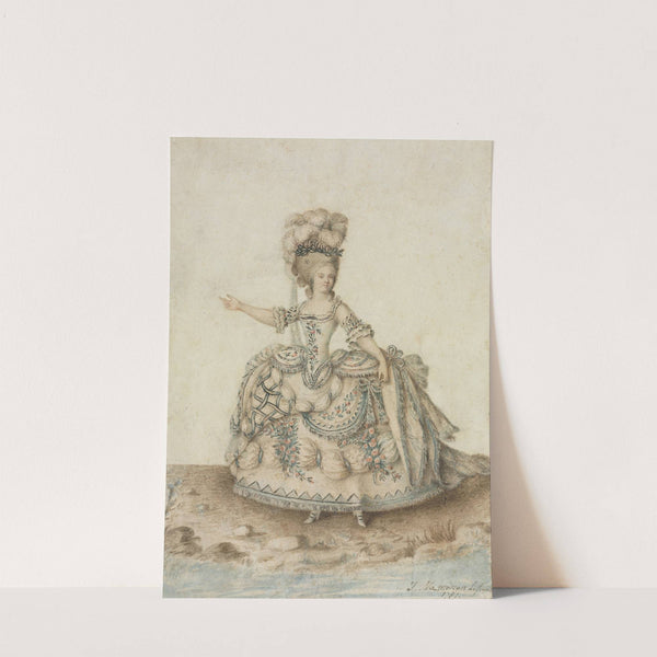 Costume Study for Opera Singer by Jean Michel Moreau the Younger