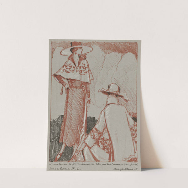 Costume tailleur, de Jeanne Lanvin; et robe pour les courses, de Beer (1921) by Porter Woodruff