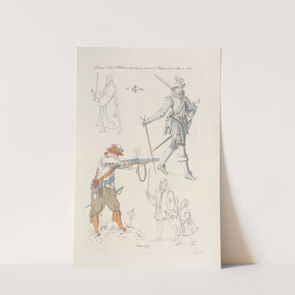 Costumes civils et militaires dessinés par divers maîtres en 1584 et 1612. by Nicolas Xavier Willemin