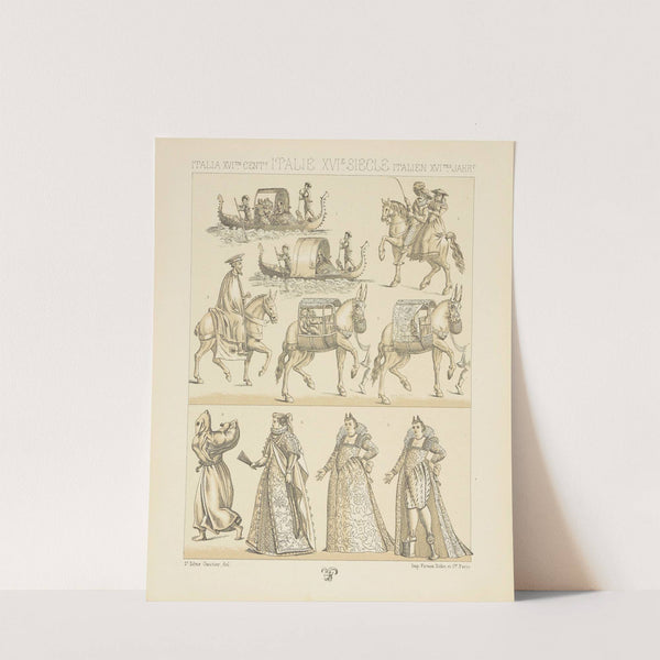 Costumes de la fin du siecle, moyens et modes de transport (1876-1888) by Auguste Racinet
