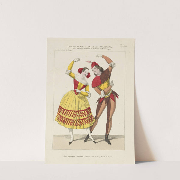 Costumes de Mazilier et de Mme. Alexis dans Guido et Ginevra; ou La peste de Florence, Opéra (1838) by Martinet-Hautecoeur