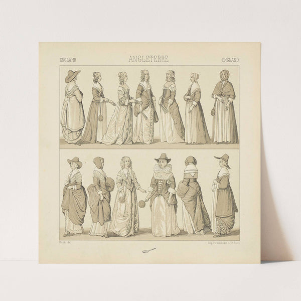 Costumes des femmes de diverses classes – modes de (1876-1888) by Auguste Racinet