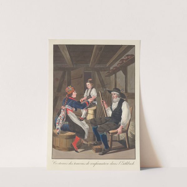 Costumes des temoins de confirmation dans l’Entlibuch (1808) by Joseph Reinhart