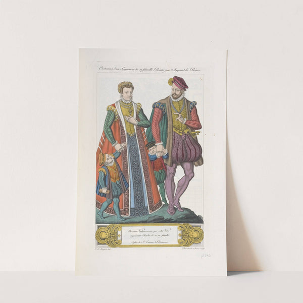 Costumes d'un seigneur et de sa famille, peints par Angrand le prince. by Nicolas Xavier Willemin