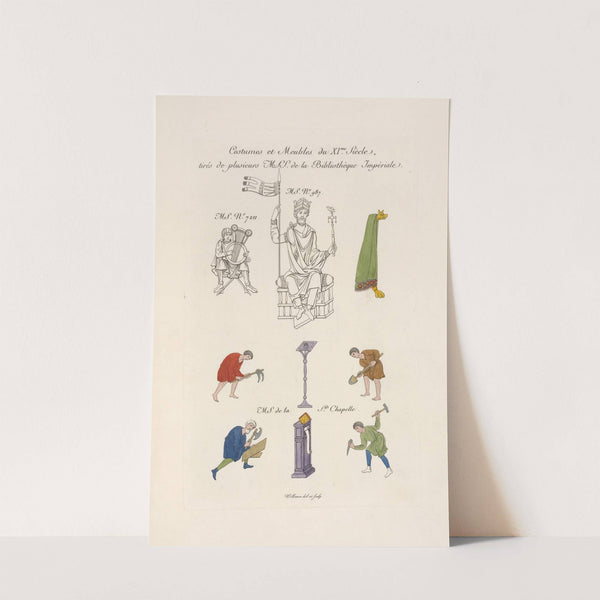 Costumes et meubles de XIme. siècle, tirés de pusieurs MSS. de la bibliothèque impériale. by Nicolas Xavier Willemin