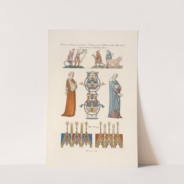 Costumes et ornemens extraits d’un psautier d’une bible des XIIe. et XIIIe siècle. Supplemt. des MS de la bibliothêque royale. (1839) by Nicolas Xavier Willemin