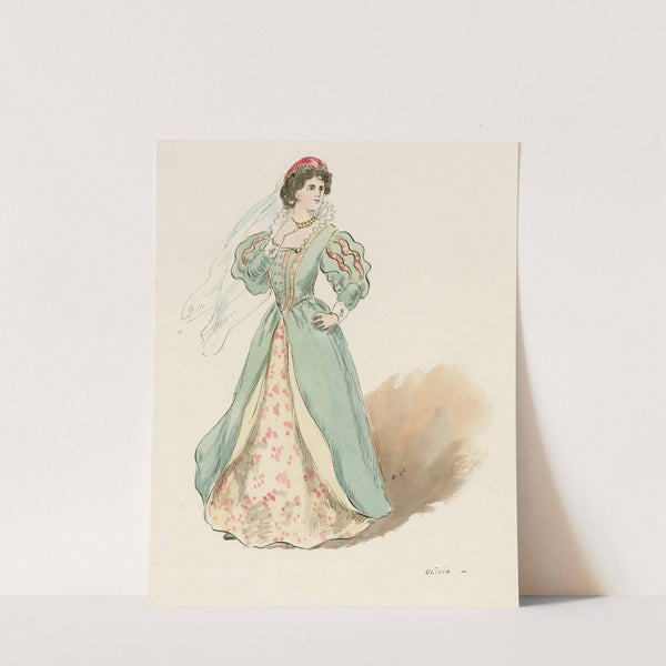 Costumes for Merchant of Venice, Merry wives of Windsor, and Twelfth night Pl.02 (19th Century) by E.J.S.