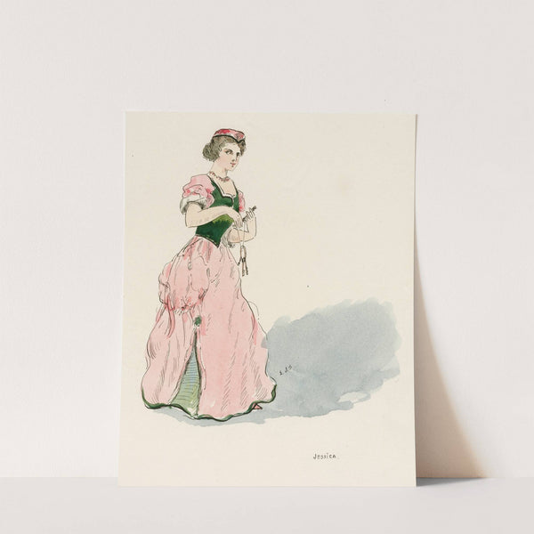 Costumes for Merchant of Venice, Merry wives of Windsor, and Twelfth night Pl.07 (19th Century) by E.J.S.