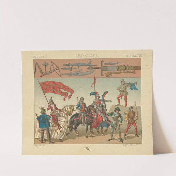 Costumes militaires 1439-1450 – armes (1876-1888) by Auguste Racinet