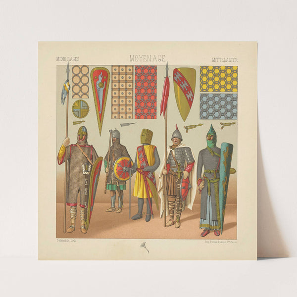 Costumes militaires – IXe, Xe, XIe, XIIe et XIIIe siecle (1876-1888) by Auguste Racinet