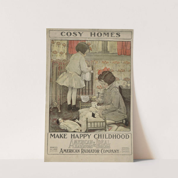 Cosy homes make happy childhood American Radiators & Ideal Boilers by Jessie Willcox Smith