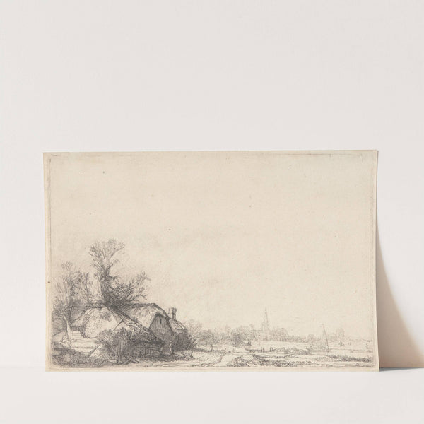 Cottage beside a Canal by Rembrandt van Rijn