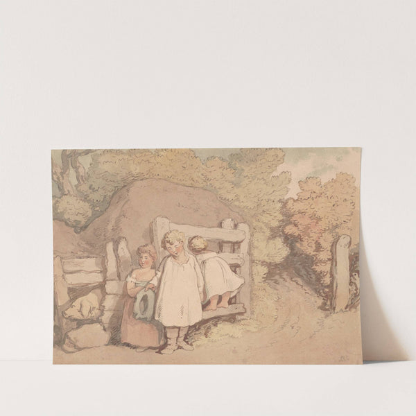Cottage children - Devon by Thomas Rowlandson