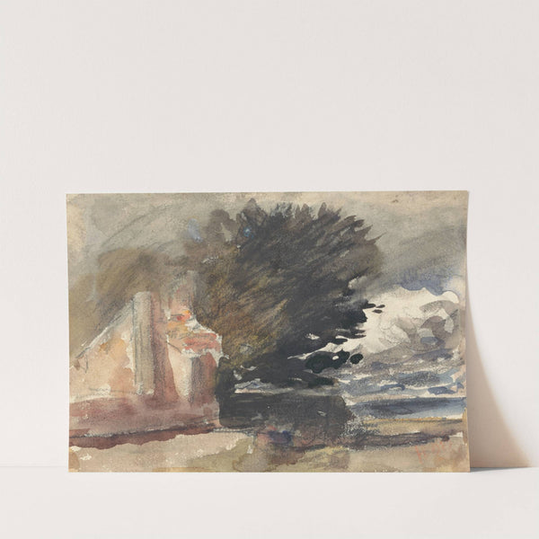 Cottage under a Tree by Hercules Brabazon Brabazon