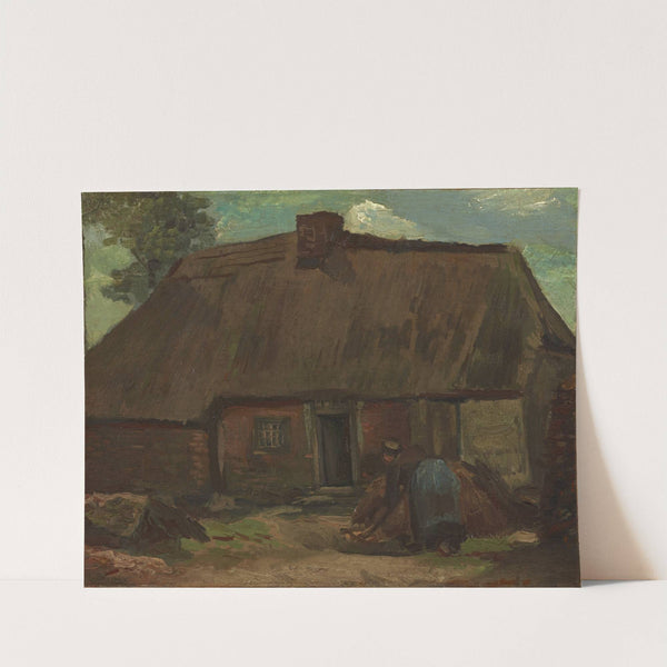 Cottage with Peasant Woman Digging (1885) by Vincent van Gogh