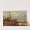 Cottages and Frozen River by Esaias van de Velde