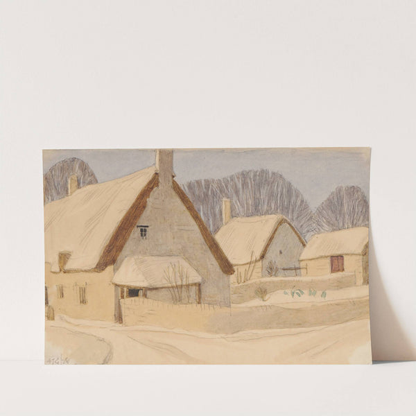 Cottages in Snow (1928) by Arthur Joseph Gaskin