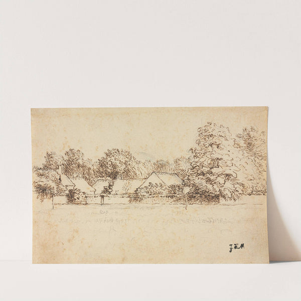 Cottages by Jean-François Millet