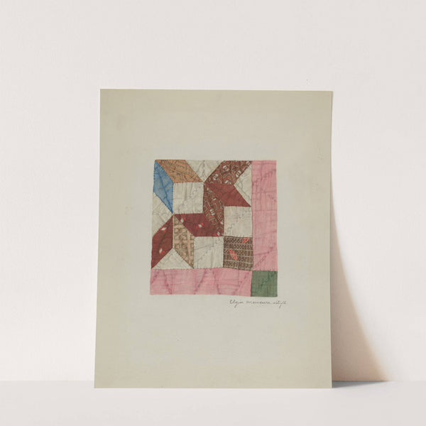 Cotton Bed Quilt by Elgin Moncure Styll