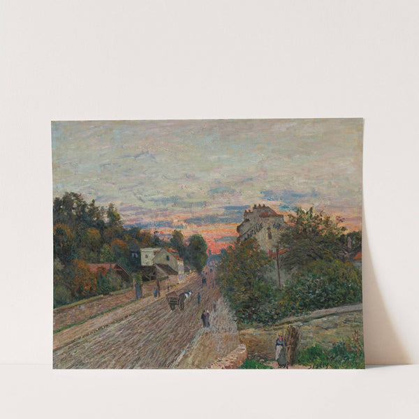 Coucher De Soleil, La Route De Versailles À Chavilles (1879) by Alfred Sisley