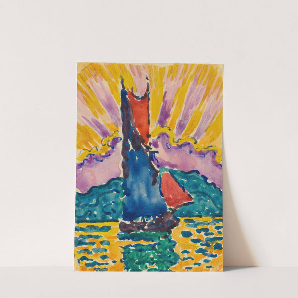 Coucher De Soleil (L'éventail) by Paul Signac