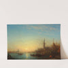 Coucher de soleil, quai des Esclavons by Félix Ziem