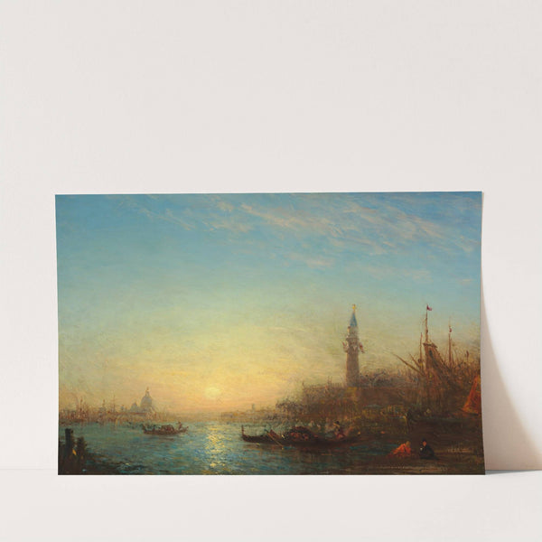 Coucher de soleil, quai des Esclavons by Félix Ziem