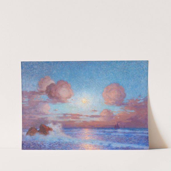 Coucher de soleil sur la mer ou Voiliers au soleil couchant by Ferdinand du Puigaudeau