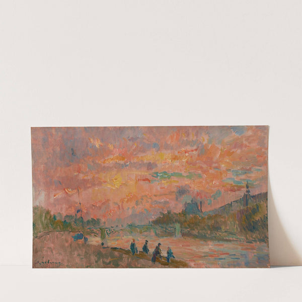 Coucher de soleil sur la Seine, à Paris by Albert Lebourg