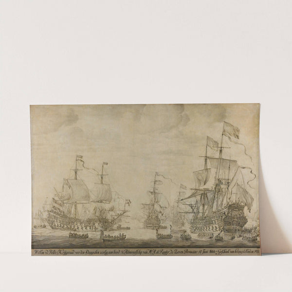 Council of War aboard ‘The Seven Provinces’, the Flagship of Michiel Adriaensz de Ruyter, 10 June 1666 (1666 - 1693) by Willem van de Velde the Elder