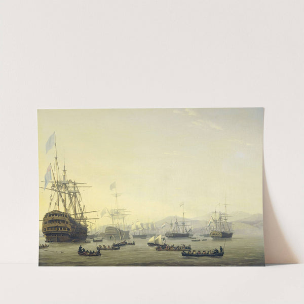 Council of War on board the 'Queen Charlotte', commanded by Lord Exmouth, prior to the Bombardment of Algiers, 26 August 1816 by Nicolaas Baur