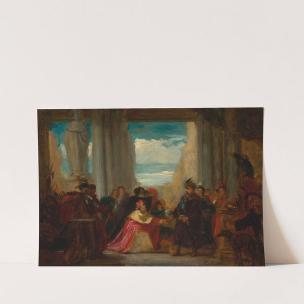 Count Wilczek beseeching king John Sobieski to help Vienna against the Turks, sketch (circa 1860) by Henryk Rodakowski