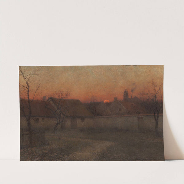 Country Cabins at Sunset by Frederick Judd Waugh